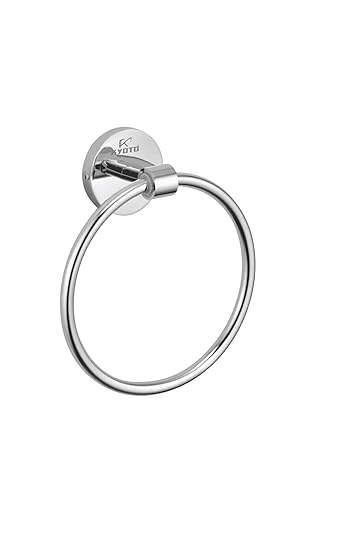 KYOTO Rialto Towel Ring Chrome finish For Hanging Small Towel, clothes Round Brass Towel Ring for Bathroom,Kitchen,Wash Area & Bedroom