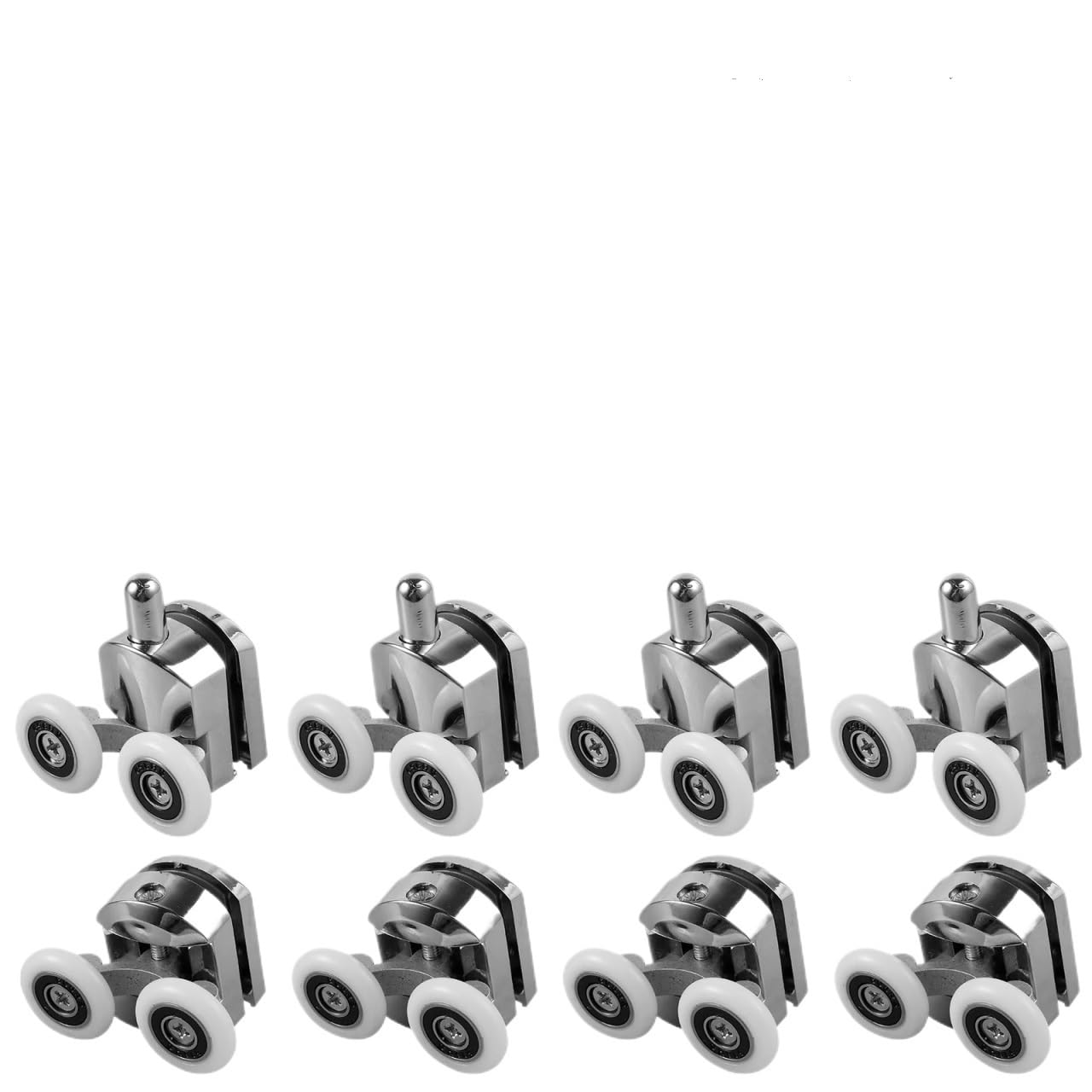Shower Door Rollers 8Pcs 23mm Aluminum Alloy Top Shower Door Rollers Pulley Bathroom Sliding Glass Wheels