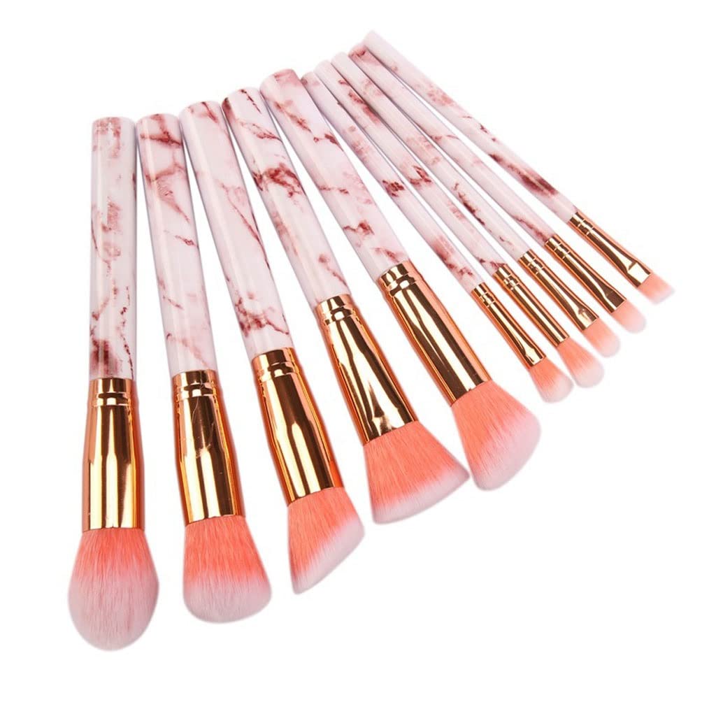 Pinceaux de Maquillage Ensemble de 10 pinceaux Pinceaux Blush complets Outils de beauté Pinceaux(Argento)