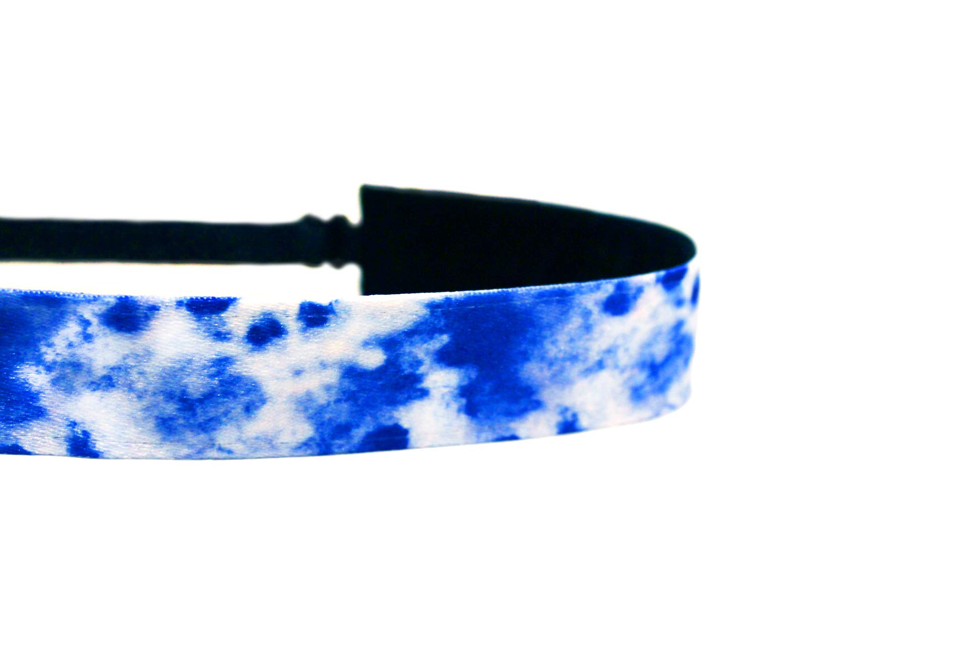 Mavi Bandz Adjustable Non-Slip Fitness Headband - Blue Paint Splatter Tie Dye-picture-23