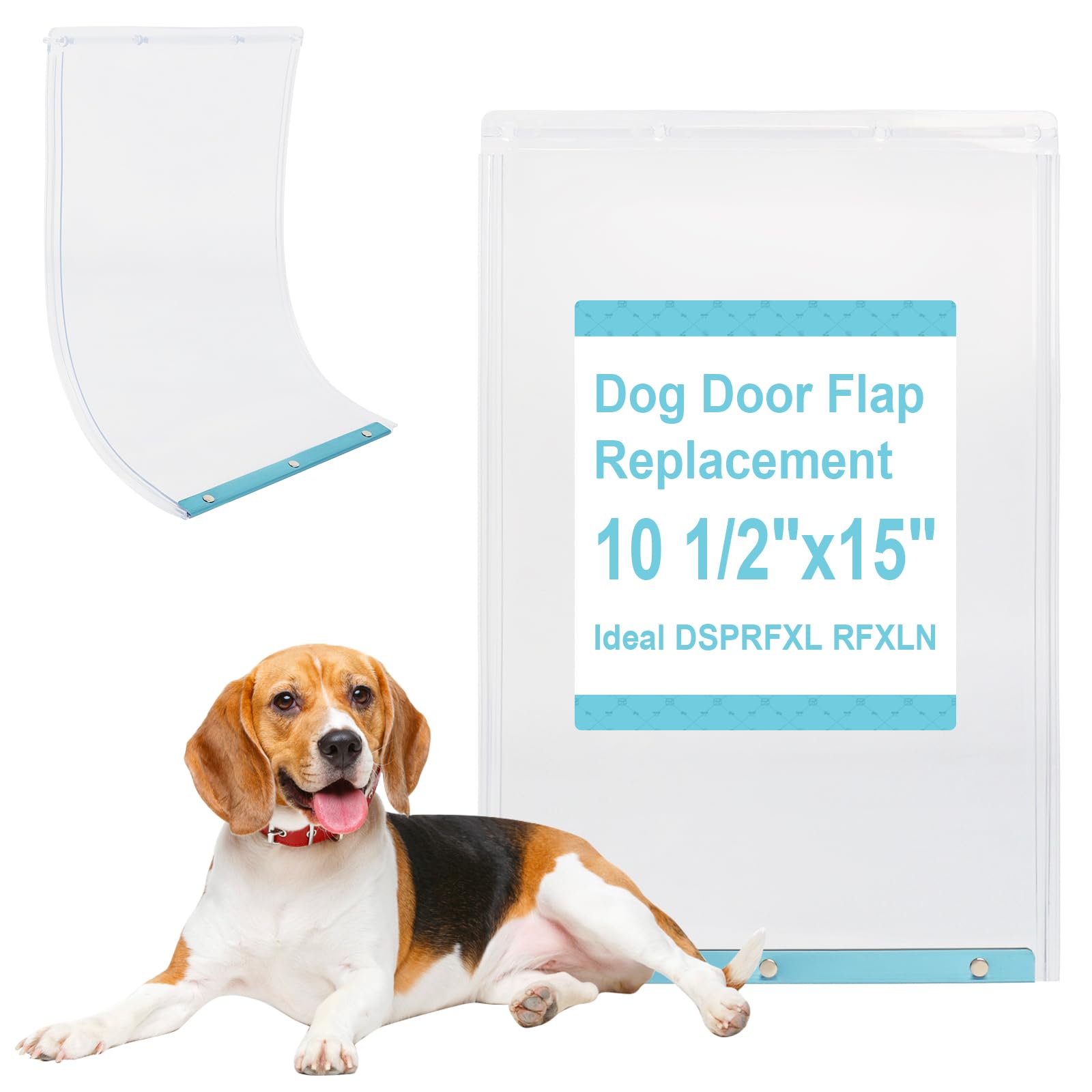 Photo 1 of XL Dog Door Replacement Flaps Compatible with Ideal Pet Products Designer Series DSPRFXL RFXLN, Doggie Door Vinyl Replacement Flap, Flap Size 10 1/2" x 15" Fit Ideal Pet Door