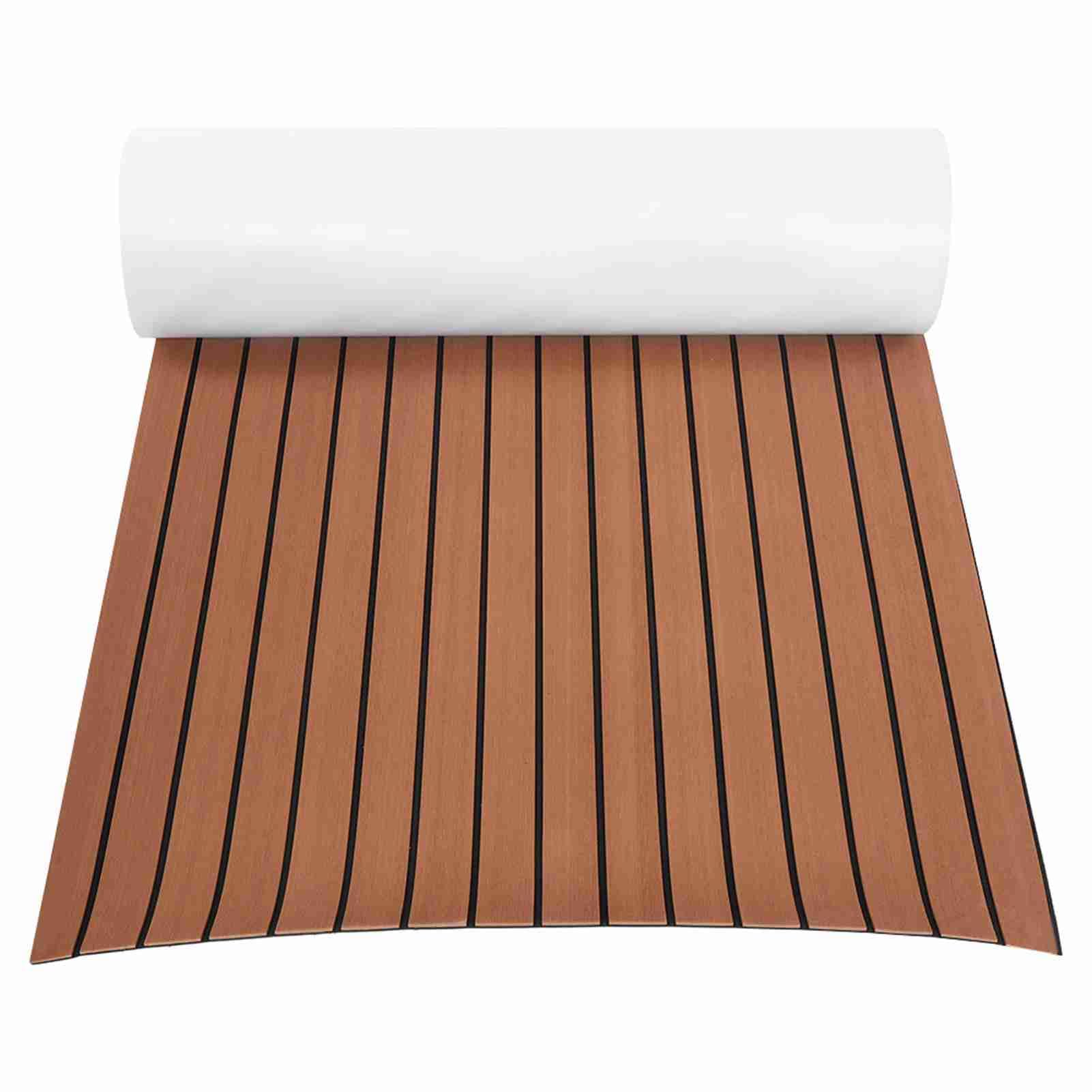Lastra per Terrazza in Teak Eva 240x90 Cm, Pavimentazione per Barche Terrazza Marina Antiscivolo a Tenuta Stagna per Decorazione di Yacht e Buona Ammortizzazione Resistenza agli