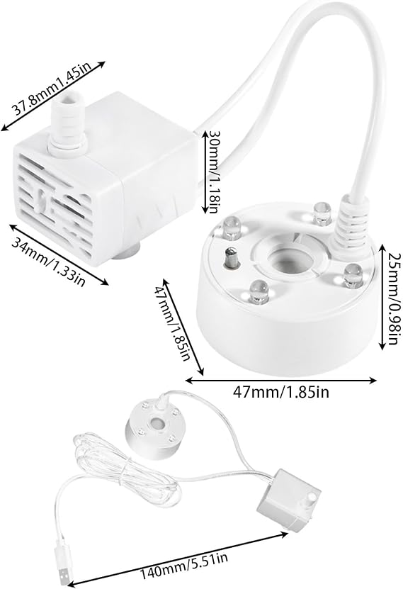 Ultrasonic Mist Maker - Pond Mist, Atomizer Sprayer | LED Light Ultrasonic Sprayer for Fountains, Aquariums, Ponds, Create Dense Mist for Decorative Effects, Indoor Outdoor Misting Machine
