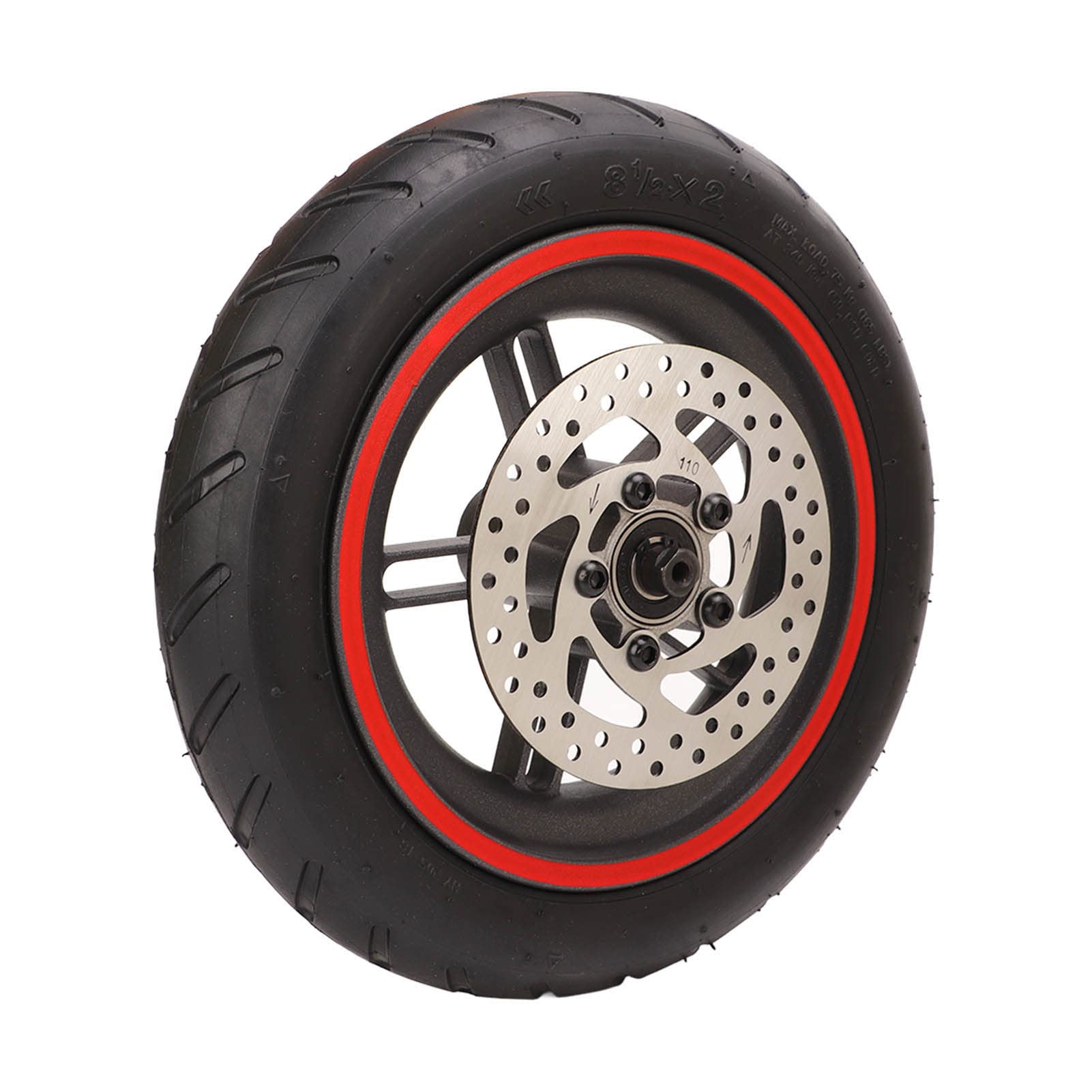 Roue Arrière de Trottinette Électrique pour Xiaomi M365 1S, Pneu de Roue Arrière de Scooter Électrique avec Frein à Disque 110 mm