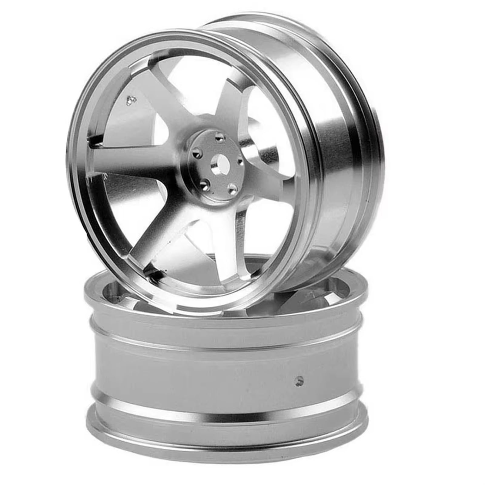 RC Ruote Gomma 4 pezzi in lega di alluminio 6 raggi cerchione per 1/10 RC On-Road Drift Upgrade accessori parti di ricambio