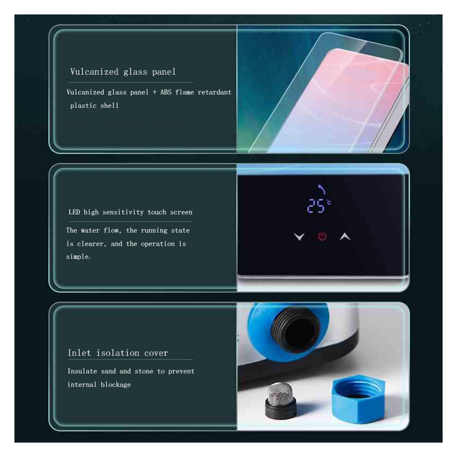 Calentador de Agua Electrico, Calentador De Agua Eléctrico Portátil De 8500W, Inducción Inteligente Instantánea, Sin Tanque, Cocina, Baño, Ducha, Mini Calentamiento Rápido(M3A6)