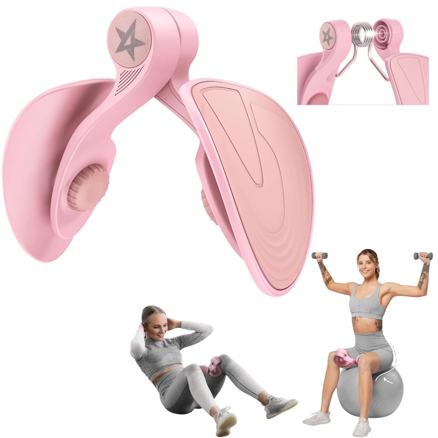 Yes4All 360 Degree Thigh Master Thigh Exercise/Inner Thigh Exercise Equipment for Women, Kegel Pelvic Floor Trainer (Pink)