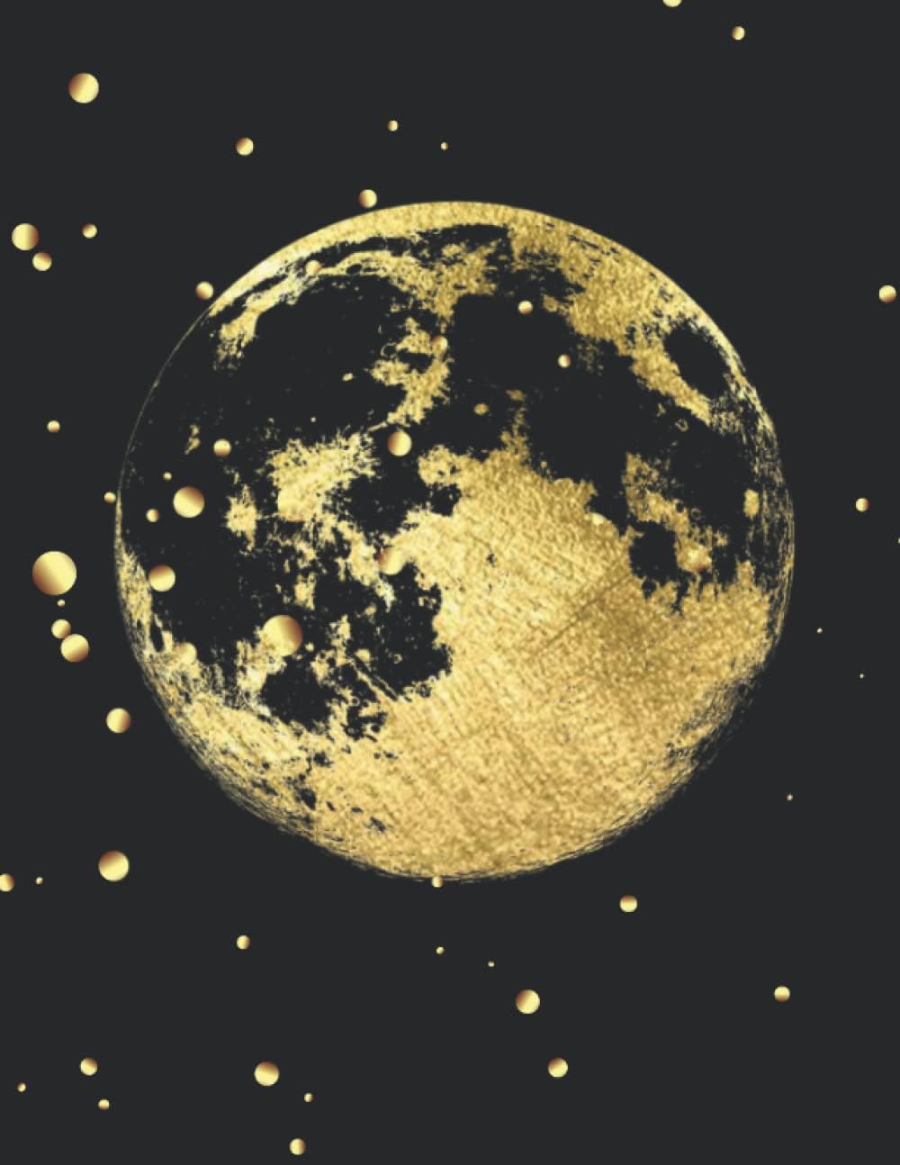The gold moon notebook: Journal Blank Lined 120 pages is a great gift for your loved one who is a moon lover