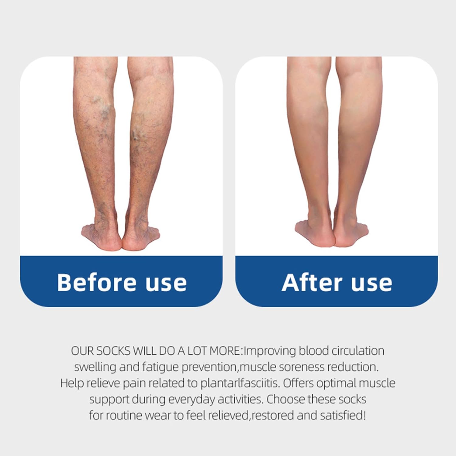 4/6 Pairs Compression Socks for Women Men Circulation-Best Support for Nurses,Running,Athletic,Travel - Image 4