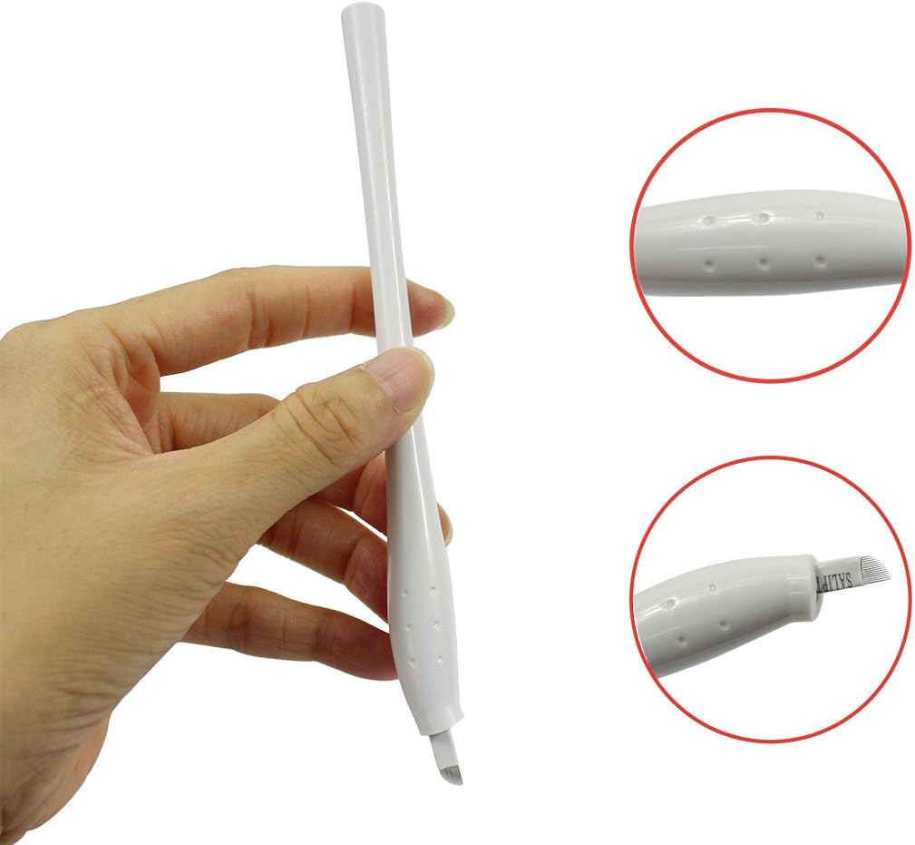 Xiaoyu 5PCS Disposable Microblading Manual Pen with Needle Semi-permanent Makeup, F14 Needles, 2 g (Pack of 5) - Image 5
