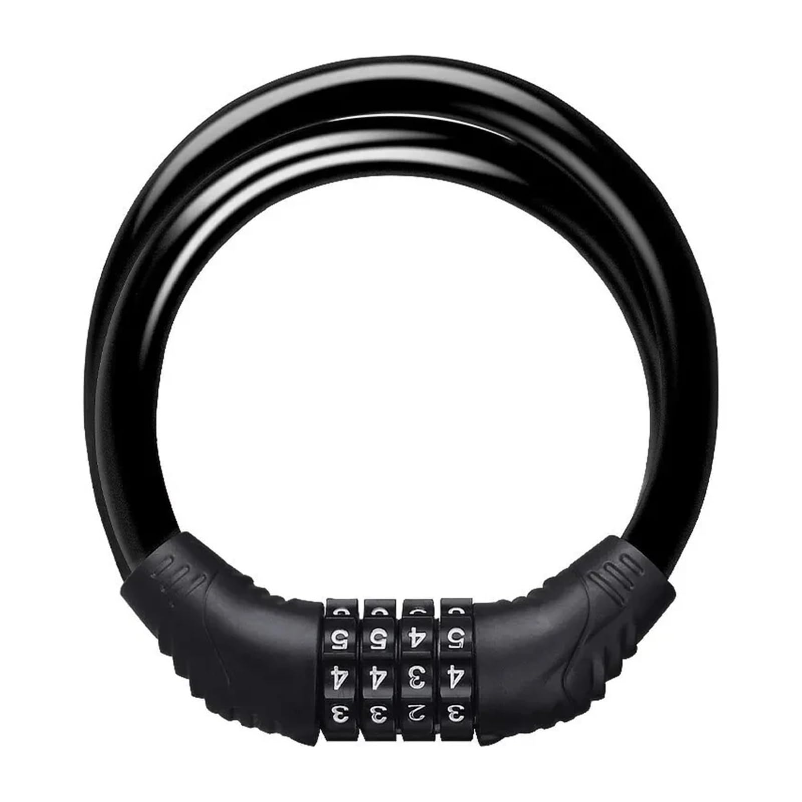 Ycenjepsaz Black 65Cm Bike Lock Mountain Bike Portable Security 4-Digit Code Bike Lock For Bicycle Motorcycle Scooter(Black 65Cm)