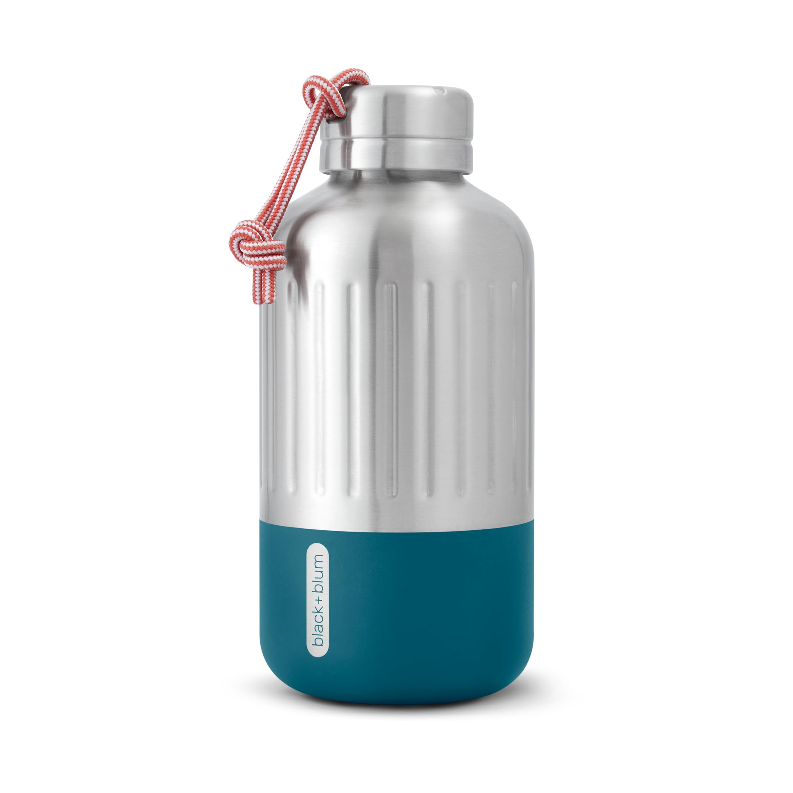 Black+Blum Explorer Vacuum Flask - Stainless Steel Leak Proof Water Bottle with Carry Loop - BPA Free Drinks Bottle for Hot or Cold Drinks, Hiking and Gym - Ocean, Small, 650ml