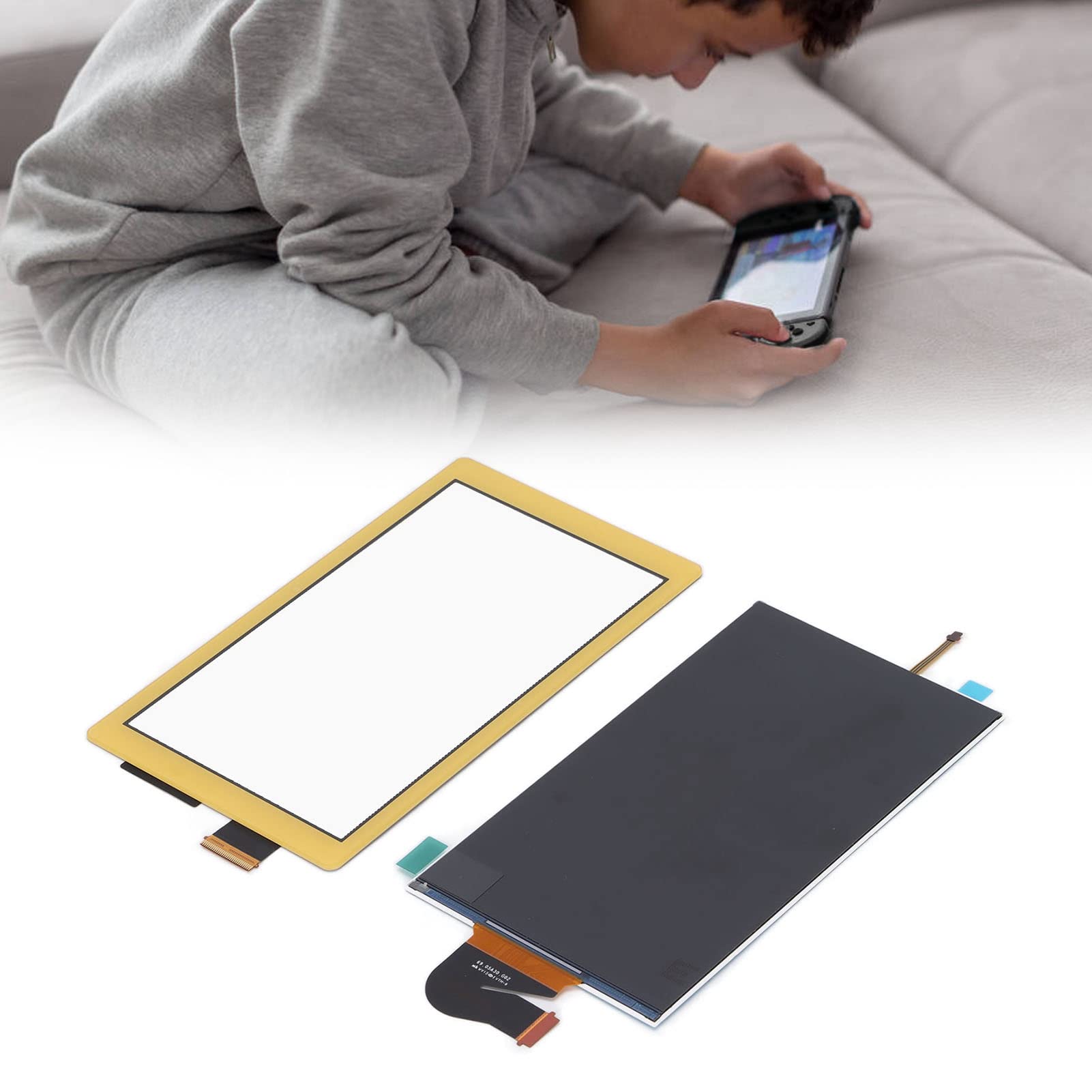 LCD-Display-Panel-Reparaturteile, Ersatz-LCD-Display-Bildschirm, Gamepad-Bildschirm, Ersatzbildschirm mit LCD-Display-Panel-Reparaturteilen für Lite Gamepad-Bildschirm