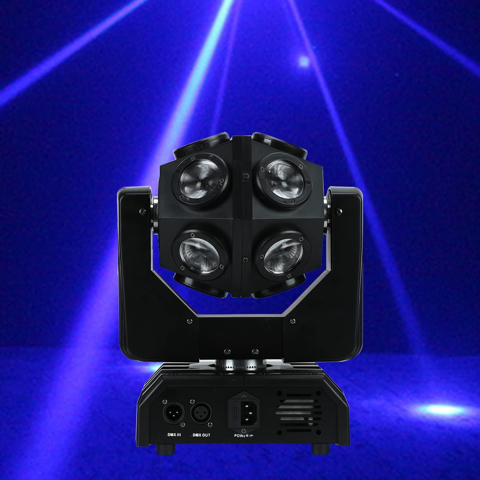 4-in-1-RGBW-Moving-Head-Bühnenlicht,kugelförmiges LED-Beam-DJ-Disco-Wash-Party-Licht,DMX512-13/15-Kanal-Effektbeleuchtung, 360 ° Drehung, Sound aktiviert,12 x 12W, für Bar-Club-Konzerthochzeiten