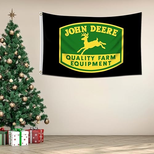 Miniatura 2 de Bandera de John Flag Deere - Equipo de granja de calidad de 3 x 5 pies con 2 ojales de latón para habitación al aire libre, cuevagaraje