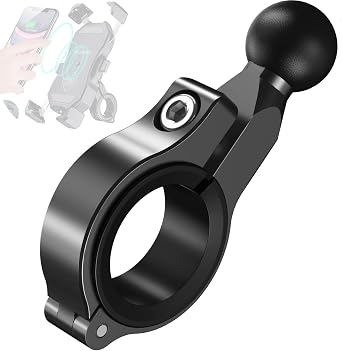 iMESTOU 17mm Aluminum Motorcycle Phone Holder Handlebar Grip Ball 0.67 Inch/17mm Fit for 22-32mm Handlebars