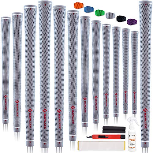 SAPLIZE Manopole da Golf, 13 Set con Kit di Rigonfiamento Completo, Standard/Medie, impugnature da Golf in Gomma