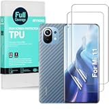 2 Pcs Screen Protector For Xiaomi Mi11 5G 6&period;81"&comma;Flexible TPU Film&comma;With 1Pc Camera Lens Protector&comma;1Pc Back Film&comma;Bubble Free&lbrack;Easy to install&rsqb;