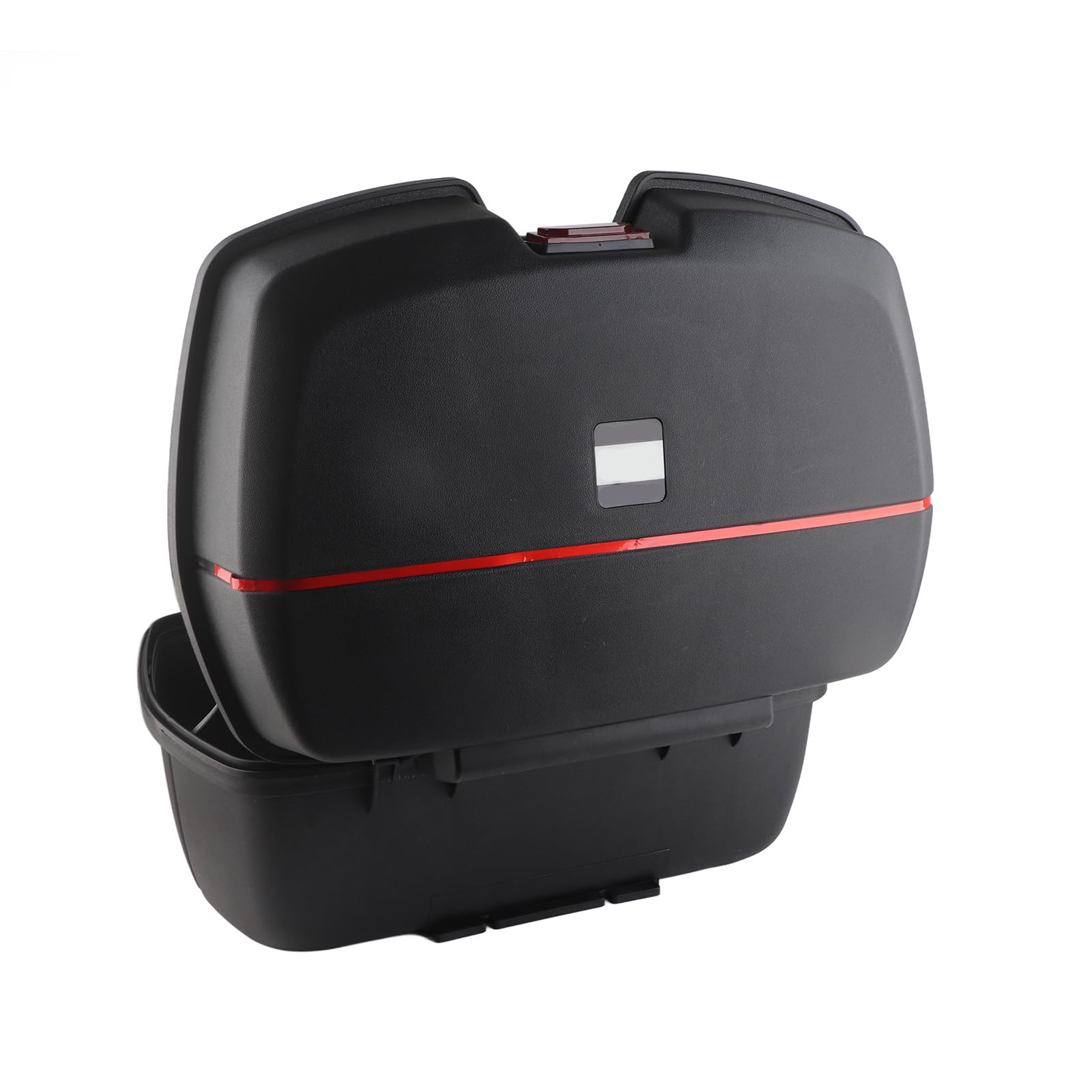 KIMISS Baúl Trasero para Motocicleta, 45 L, Impermeable, a Prueba de Golpes, Maletero de Almacenamiento Trasero para Scooters, Ciclomotores y Motocicletas, Fácil Instalación y Luz Reflectante de