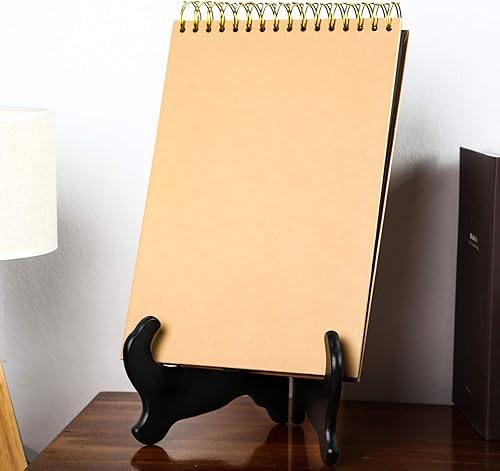 Miniatura 6 de Paquete de 2 soportes de madera para exhibir, soporte de exhibición de platos, caballetes de soporte para marcos de fotos, soporte de arte de mesa,