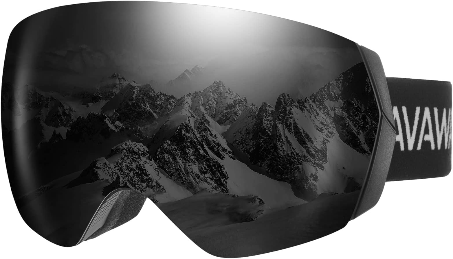 AVAWAY Masque de Ski Homme Femme Lunettes de Ski Lentille magnétique UV Protection Remplaçable, résistant à l'eau, au brouillard et au vent, Solide et sûr, Ski Snowboard Autres Sports Hiver