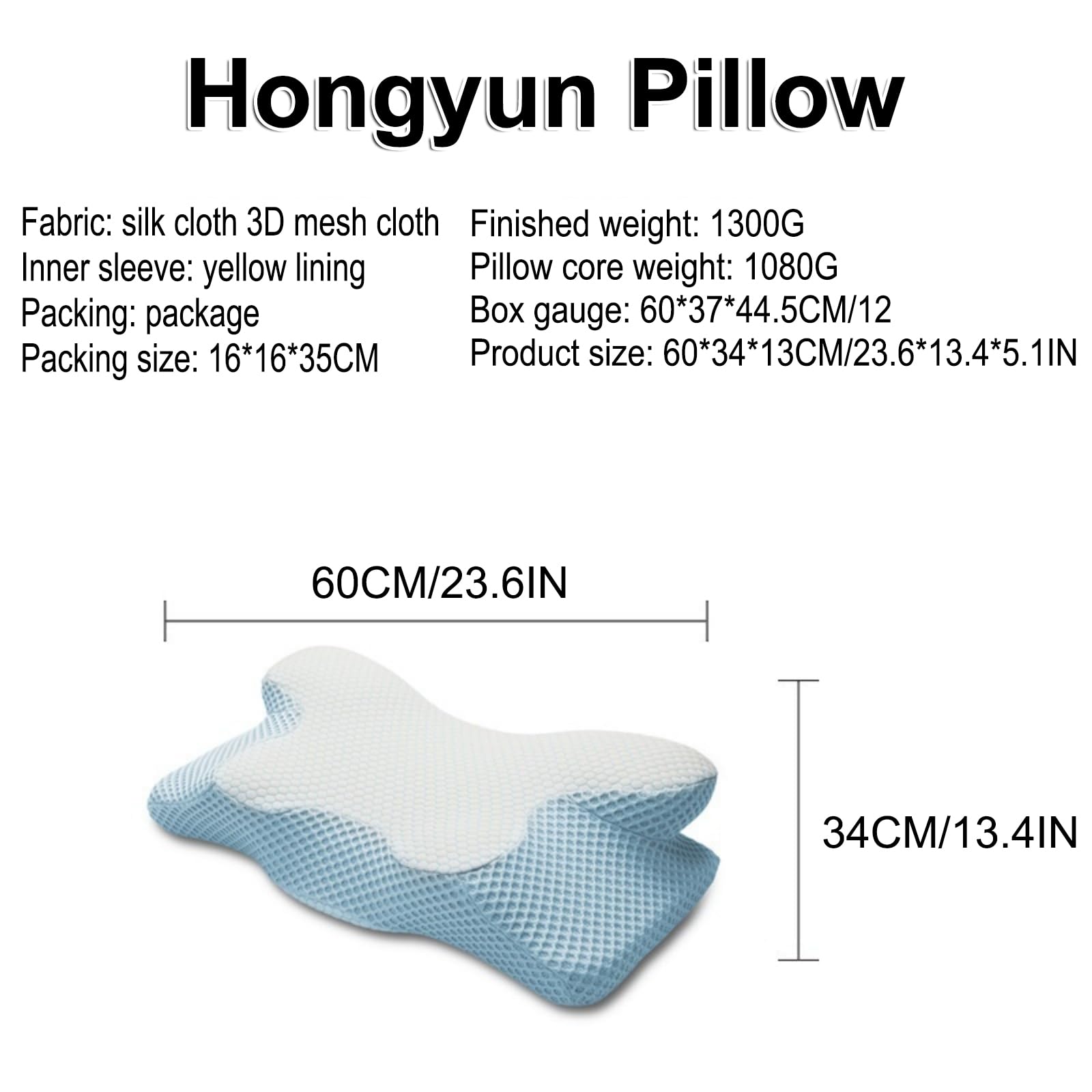 Cervical Memory Foam Butterfly Shaped Pillow, High Pillows Does