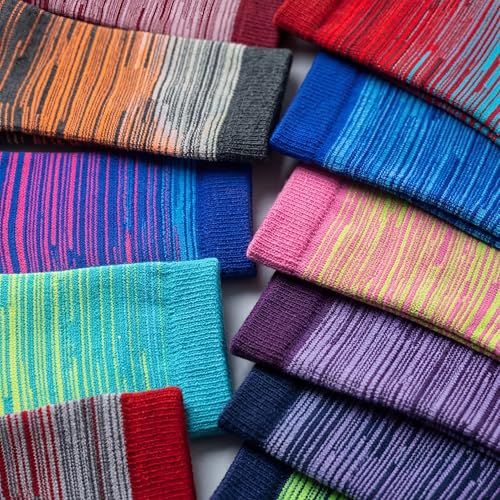 Image of Tipi Toe Women's Fun Patterned Dress Socks, 12-Pack Lightweight Colorful Crew Socks, Casual Novelty Assorted Designs