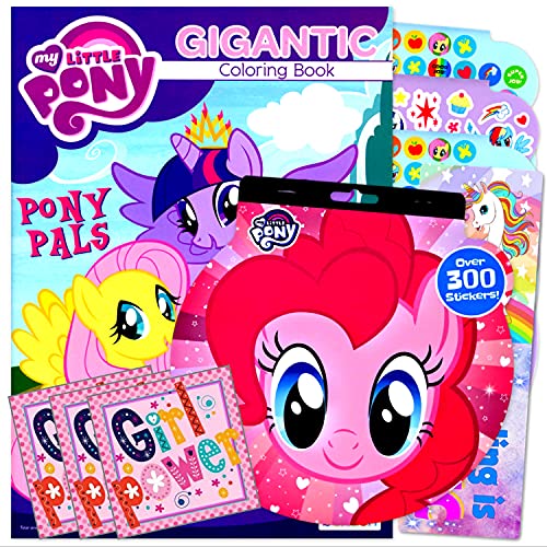 My Little Pony Activities for Girls Bundle Includes Separately Licensed GWW Sticker Set and Bookmark for Kids (My Little Pony Coloring Book with Stickers)