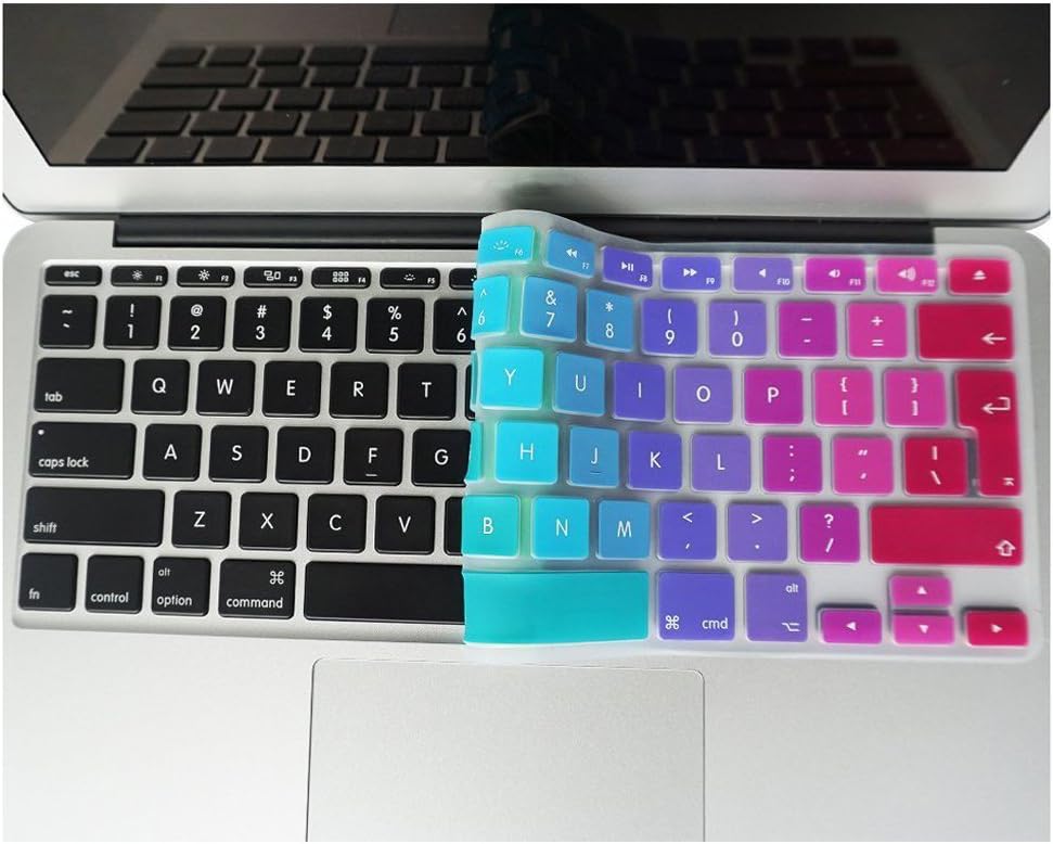 CHENGQI Keyboard Cover Silicone Skin for MacBook Pro 13" 15" 17" (with or w/out Retina Display) iMac and MacBook Air 13" New Rainbow