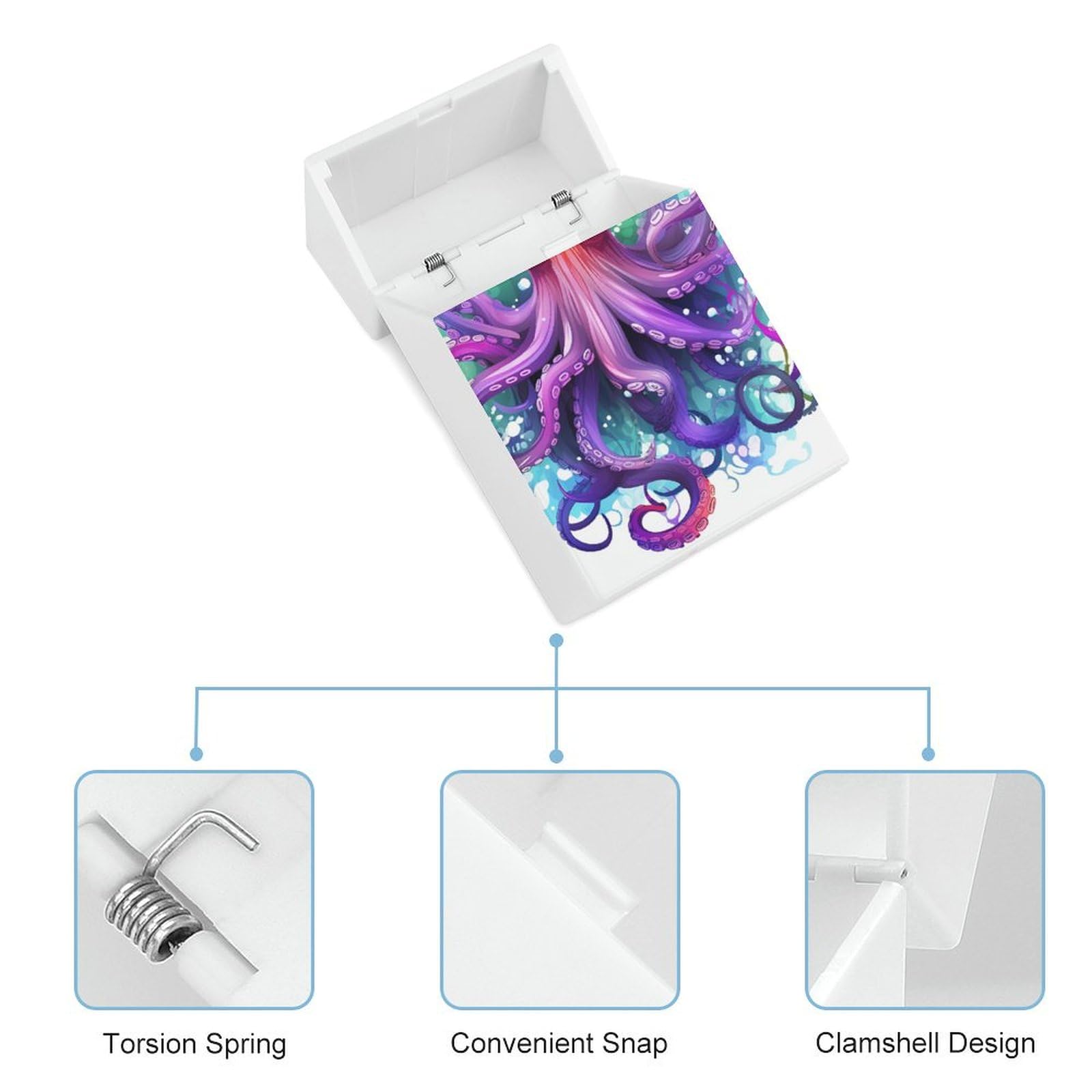 Amazon.com: Colorful Octopus Cigarette Case Box King Size 85mm 20 Capacity  Lightweight & Waterproof Cigarettes Case for Men Women Push to Open Funny  Purse Cigarettes Holder, Cigarette Accessories : Health & Household