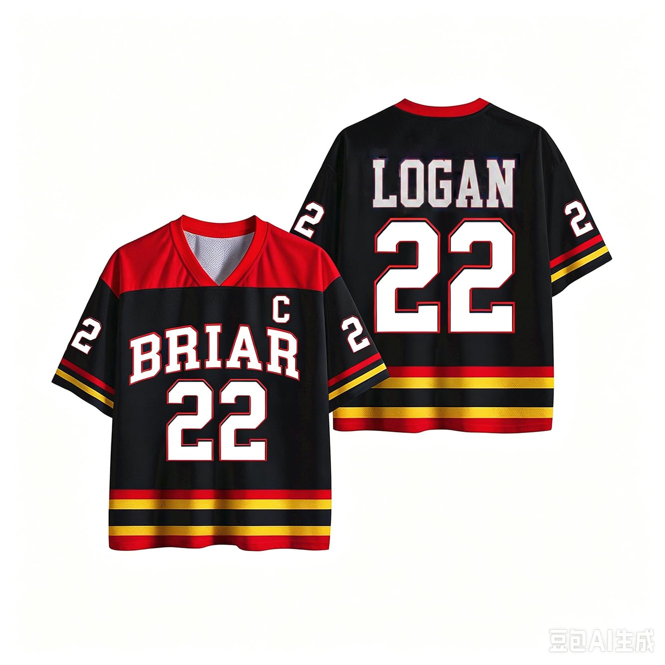 Off Campus Hockey Jersey Graham 44 & Logan 22 & Tucker 46 & Di Laurentis 66 Briar U Jersey Shirts Women Short Sleeve Briar Hockey Shirts Sports Inspired Tshirts Off Campus Merch for Fans