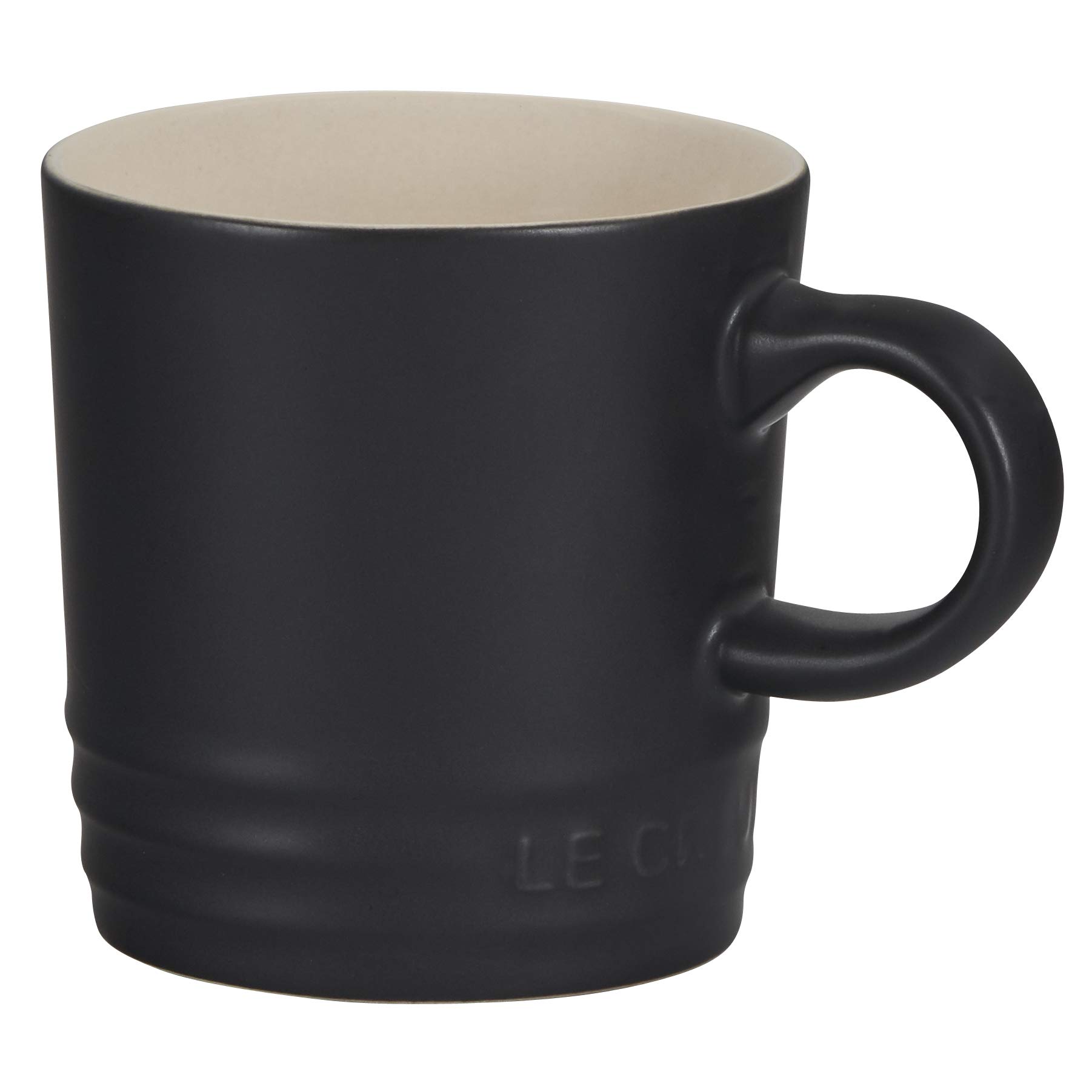Le Creuset Stoneware Espresso Mug 100ml Matte Black Brand New Small Chip To Base