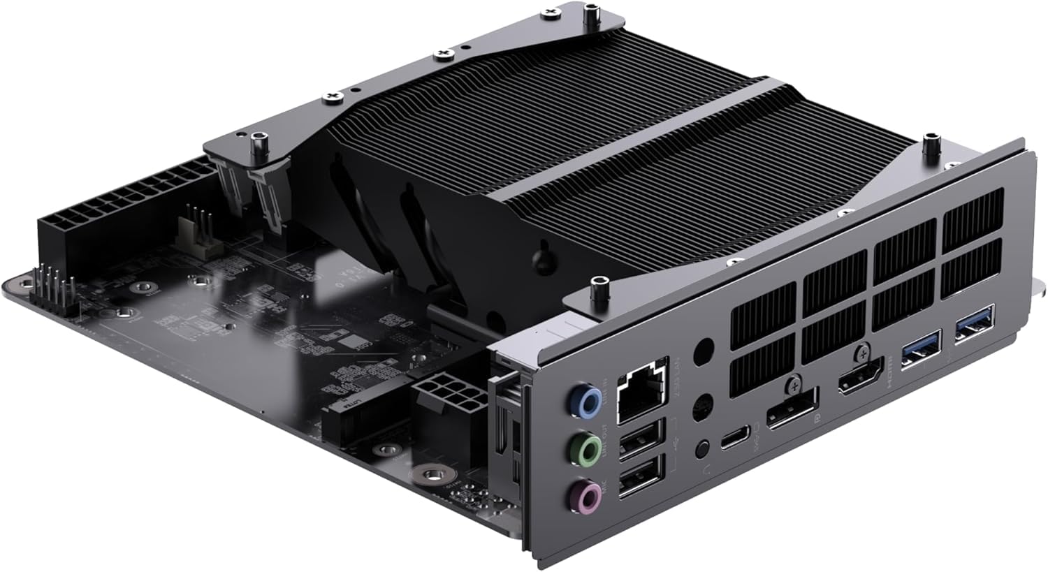 MINISFORUM BD895i SE Mini-ITX-Mainboard, AMD Ryzen 9 8945HX (16 C / 32 T, bis zu 5,4 GHz), PCIe 5.0 x16-Steckplatz, Zwei M.2 PCIe 4.0-Steckplätze, DDR5, HDMI/DP/USB-C, RJ45 2,5 GbE, USB 3.2 Gen 2