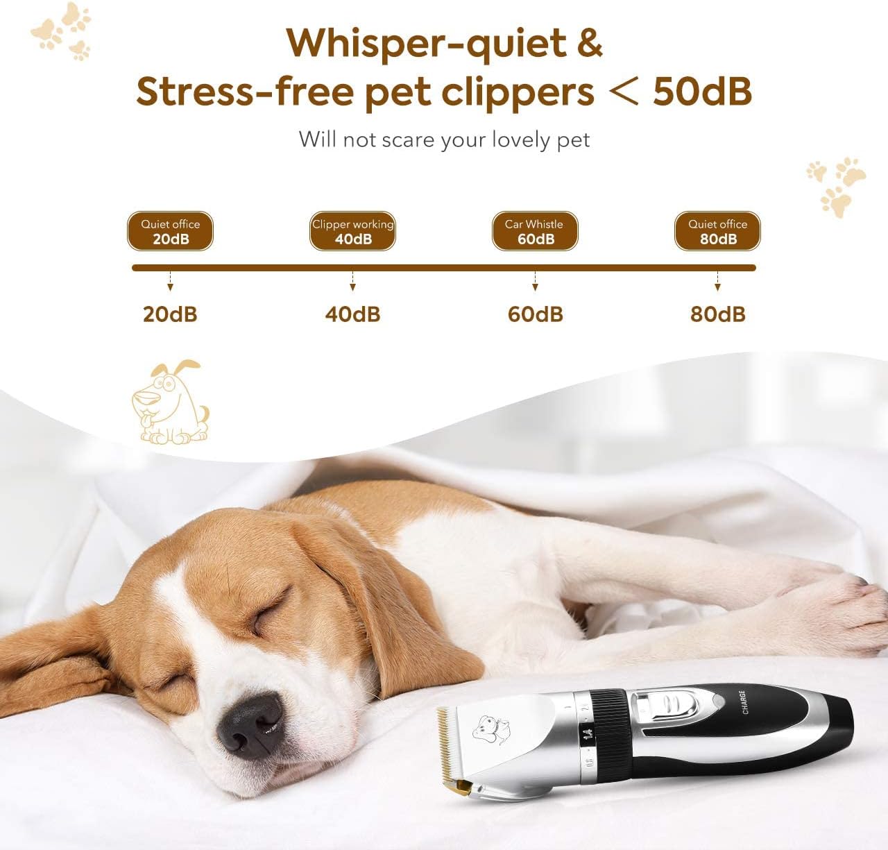 Dog Clippers Cordless Rechargeable Pet Shaver Professional Pet Grooming Kit - Image 5