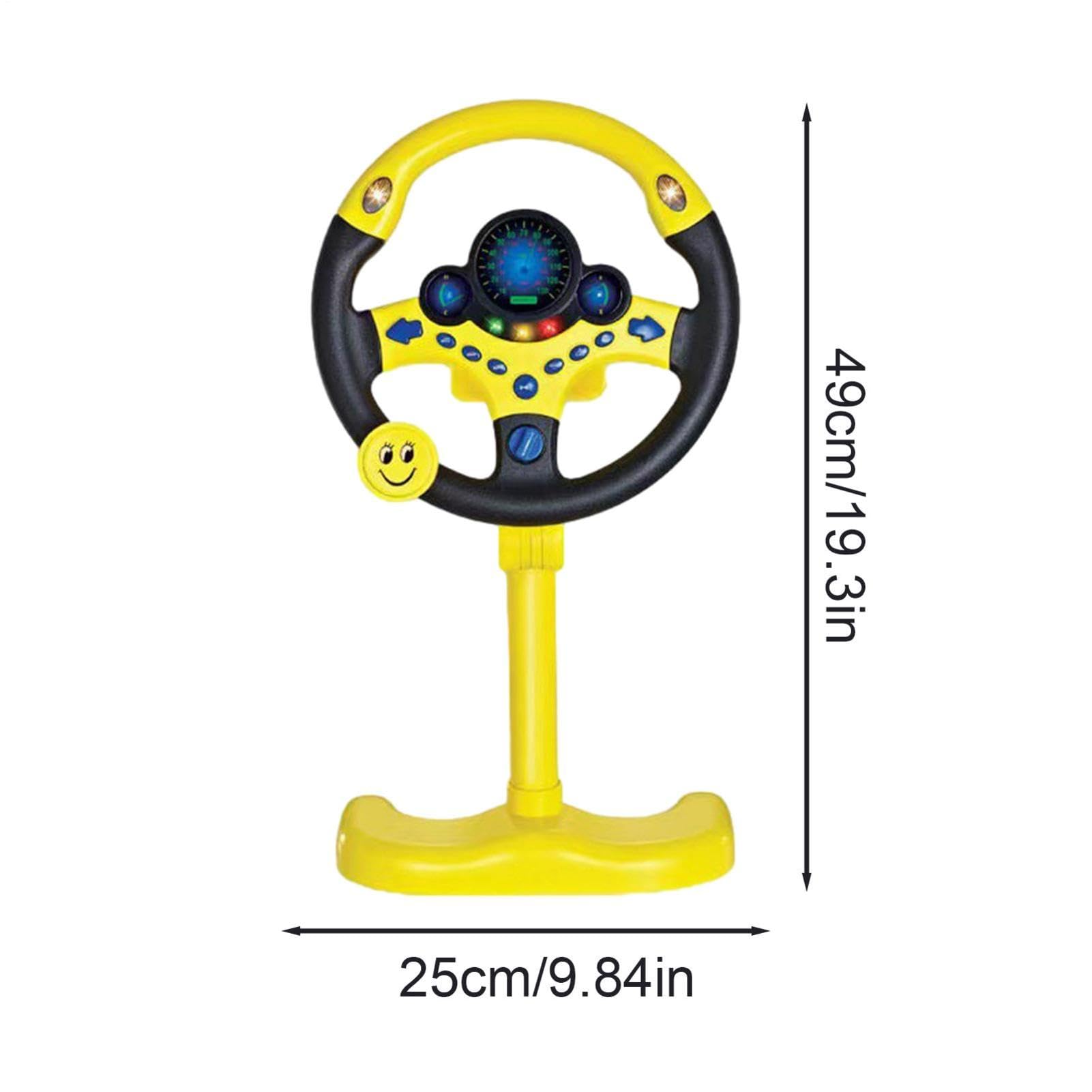 Generisch Steering Wheel Toy - Light Sound Musical Driving Simulator, Interactive Pretend Car Control Panel, Educational Role Play Activity Toy | for Boys Girls Learning Driving Fun Music Vehicle Use