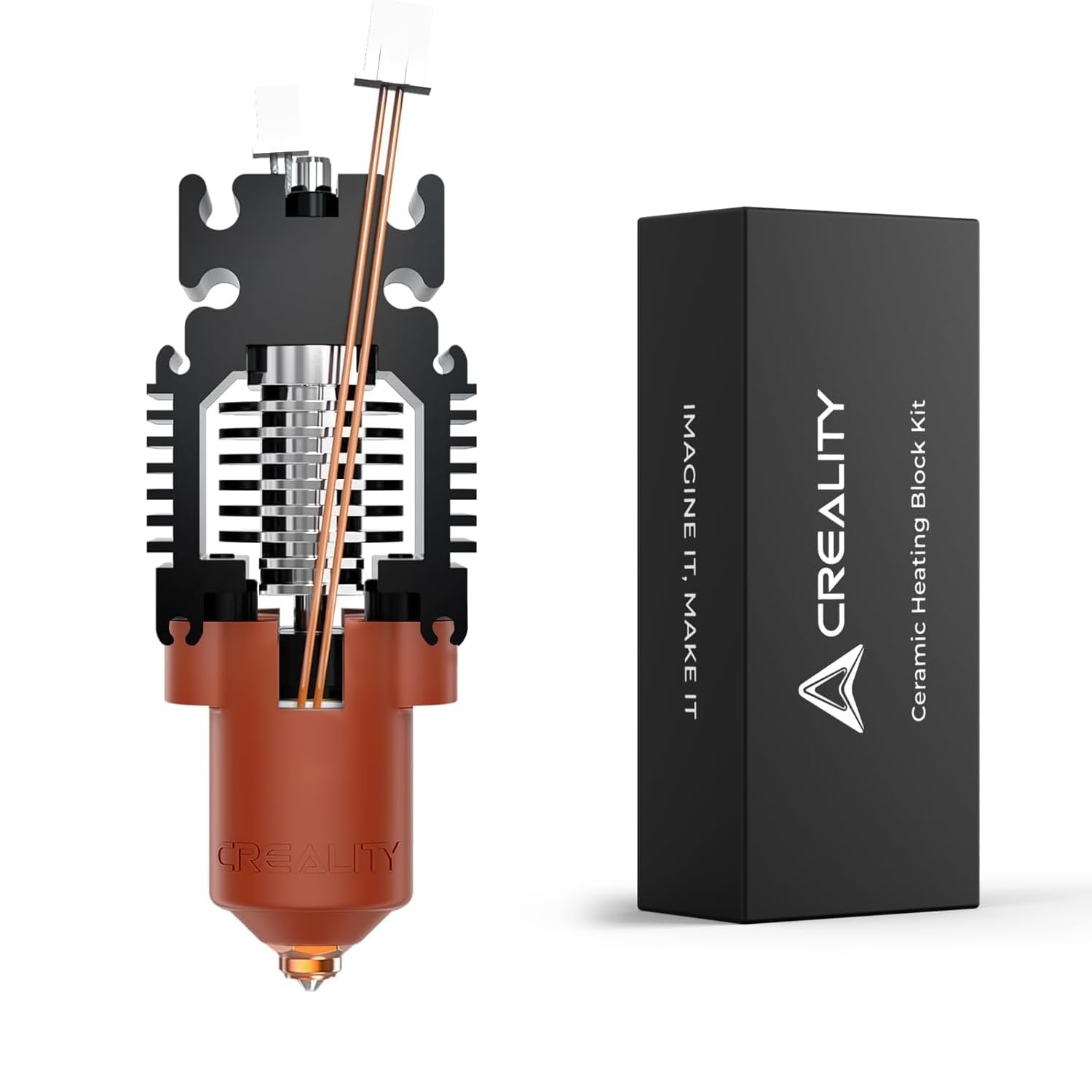 Głowica drukująca Creality Ender 3 V3 SE/KE, zestaw ceramicznego bloku grzewczego Ender 3 V3 KE z dyszą szybkiej wymiany, zestaw modernizacyjny głowicy drukującej do drukarek 3D, umożliwiający drukowa