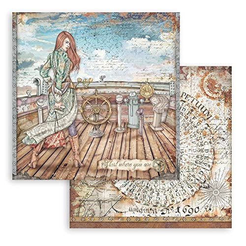 Stamperia International, Kft Scrapbooking Double Face-Lady Vagabond Lifestyle Rudder, Various, 30,5X30,5 Cm