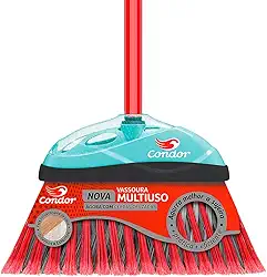 Vassoura Multiuso com Cabo, Condor, Laranja/Verde/Rosa