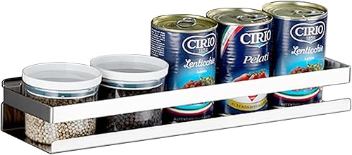 Miniatura 7 de Estante de almacenamiento rectangular montado en la pared para baños, resistente al agua y al óxido, estante de especias de cocina, instalación sin