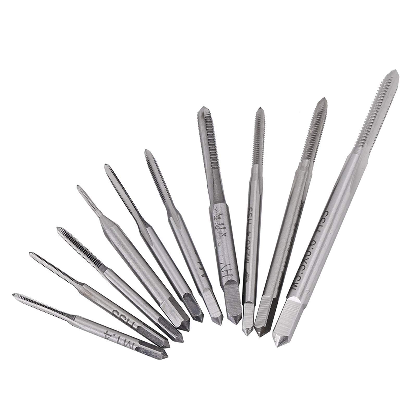 Liebewh Machine Hand Tap, 10Pcs High Speed Micro Tap And Die Set Screw Thread Tapping Tool Machine Hand Tap Thread Wire Tapping M1 To M3.5