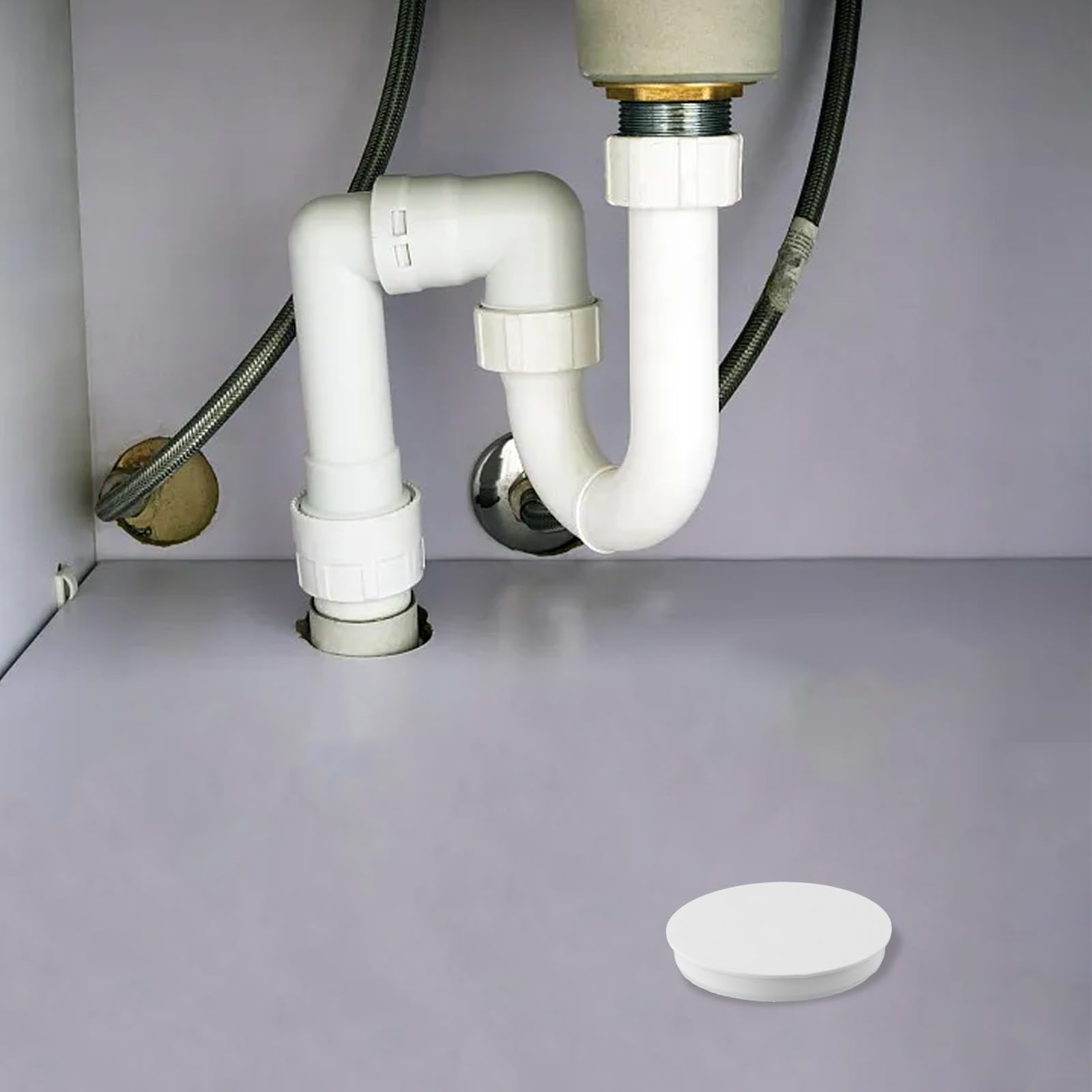 Zilimontt Bouchon de protection de canalisation en PVC - Étanche - 50-160 mm - Blanc (160 mm)