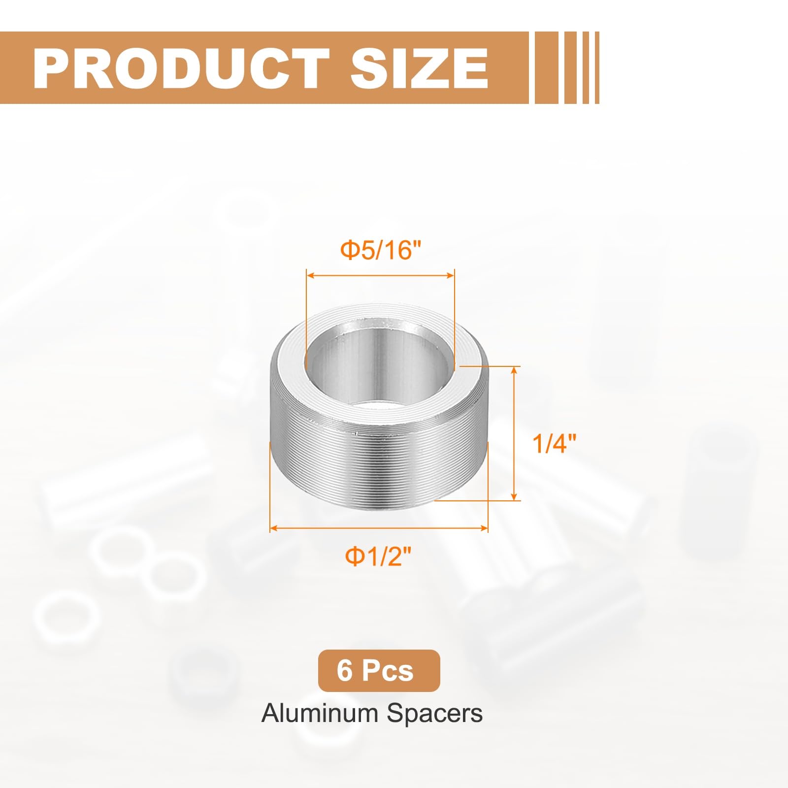 PATIKIL 6PCS Aluminum Spacers - Image 2