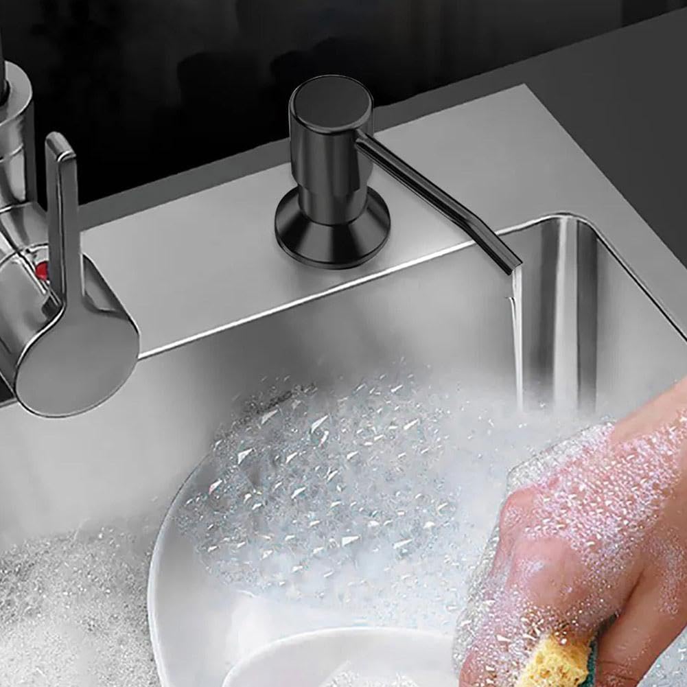 Dispensador de jabón de 1 m, kit de tubo de extensión para fregadero de cocina, dispensador de jabón líquido, bomba de mano, cabezal dispensador K7F2, prensa de acero