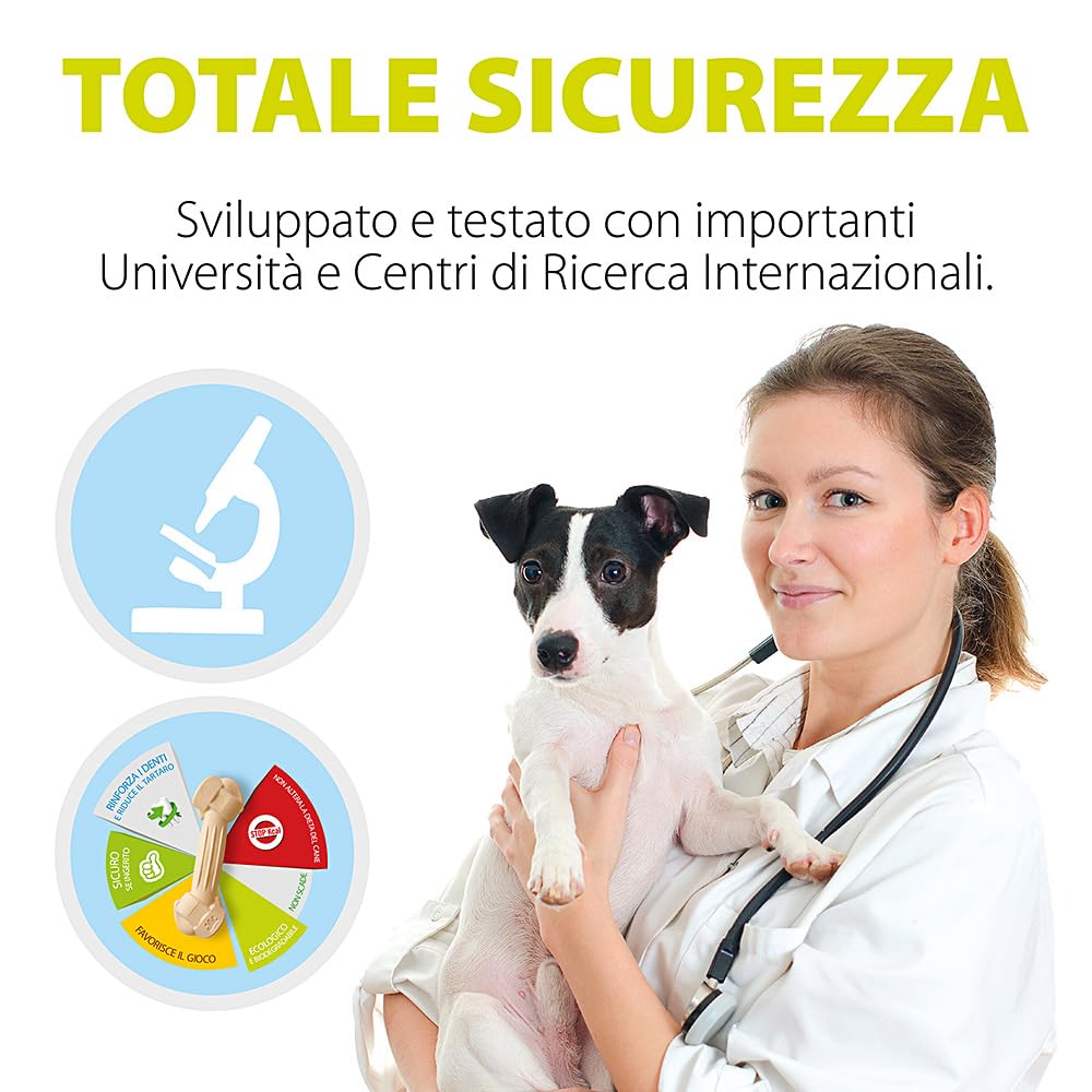 Ferplast Goodbite Natural Stick Gioco Bastoncino per l'Igiene Orale, Gusti Misti, Cane Medio Piccolo 5-25 Kg, Naturale, 8 Pezzi da 9 g