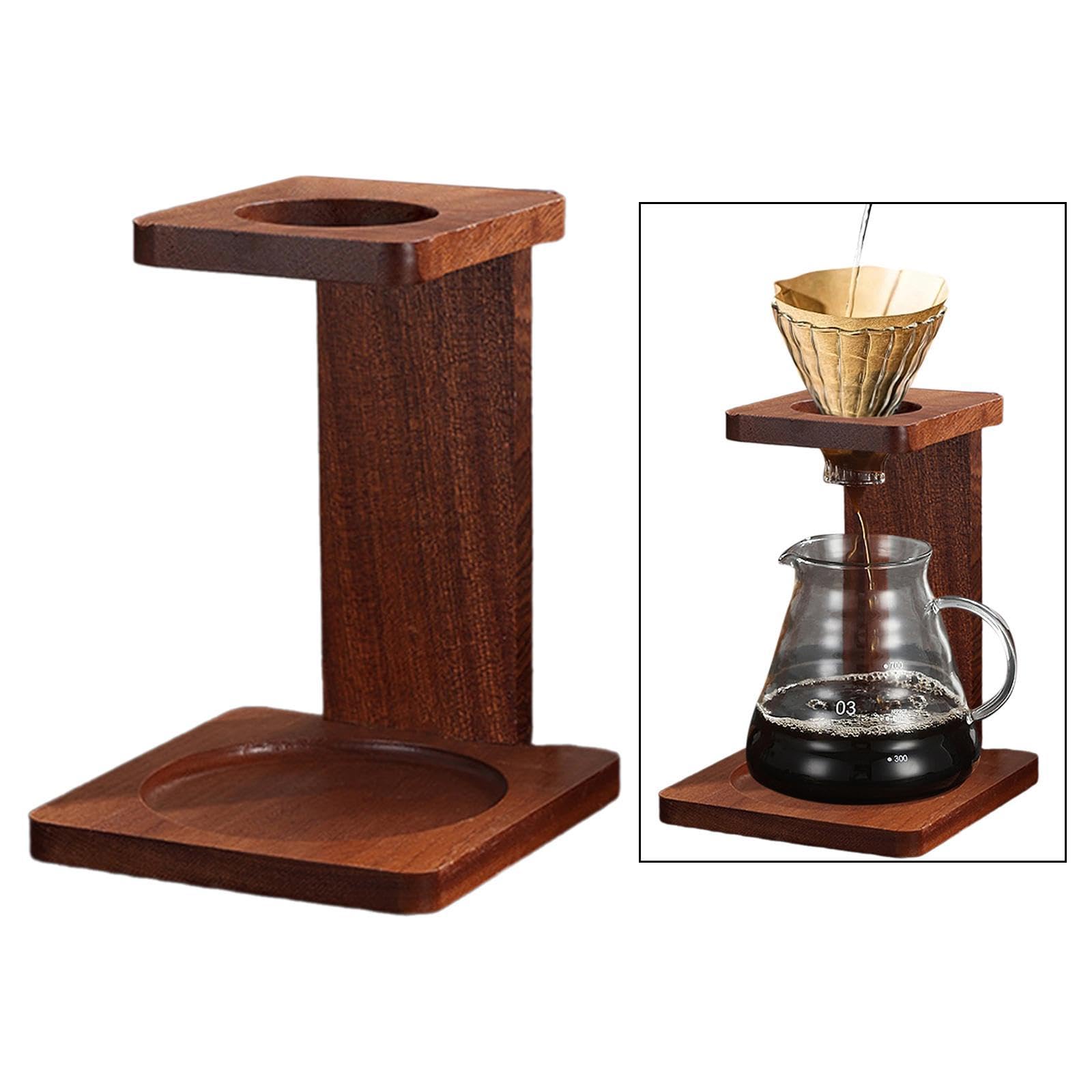 Soporte para Café Porta Filtros de Madera Bandeja para Filtro Soporte para Dripper Estante Organizador Material Natural de Madera Adecuado para Regalo, Style B, tal como se describe