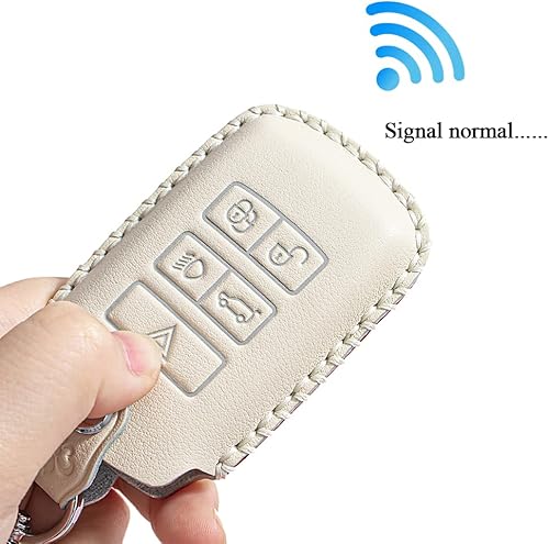 Miniatura 4 de SANRILY Funda para llavero Land Rover Discovery LR2 para Range Rover Sport para Jaguar XF con control remoto sin llave, protector de llave de piel