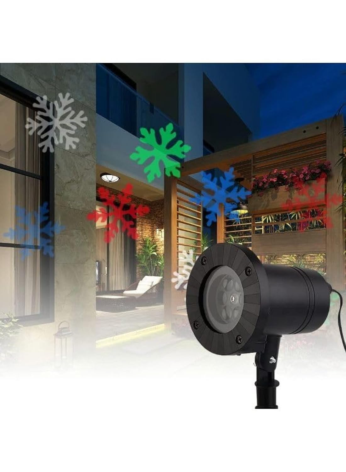 Moving Snowflakes Projector Light, Projection Spotlight Multicolored HOTLIFE - 00107