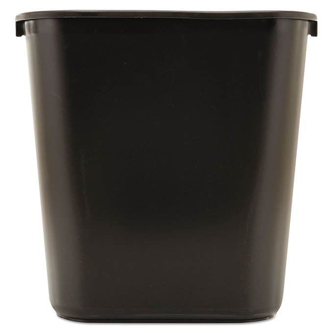Rubbermaid 商用塑料桌边垃圾桶，黑色