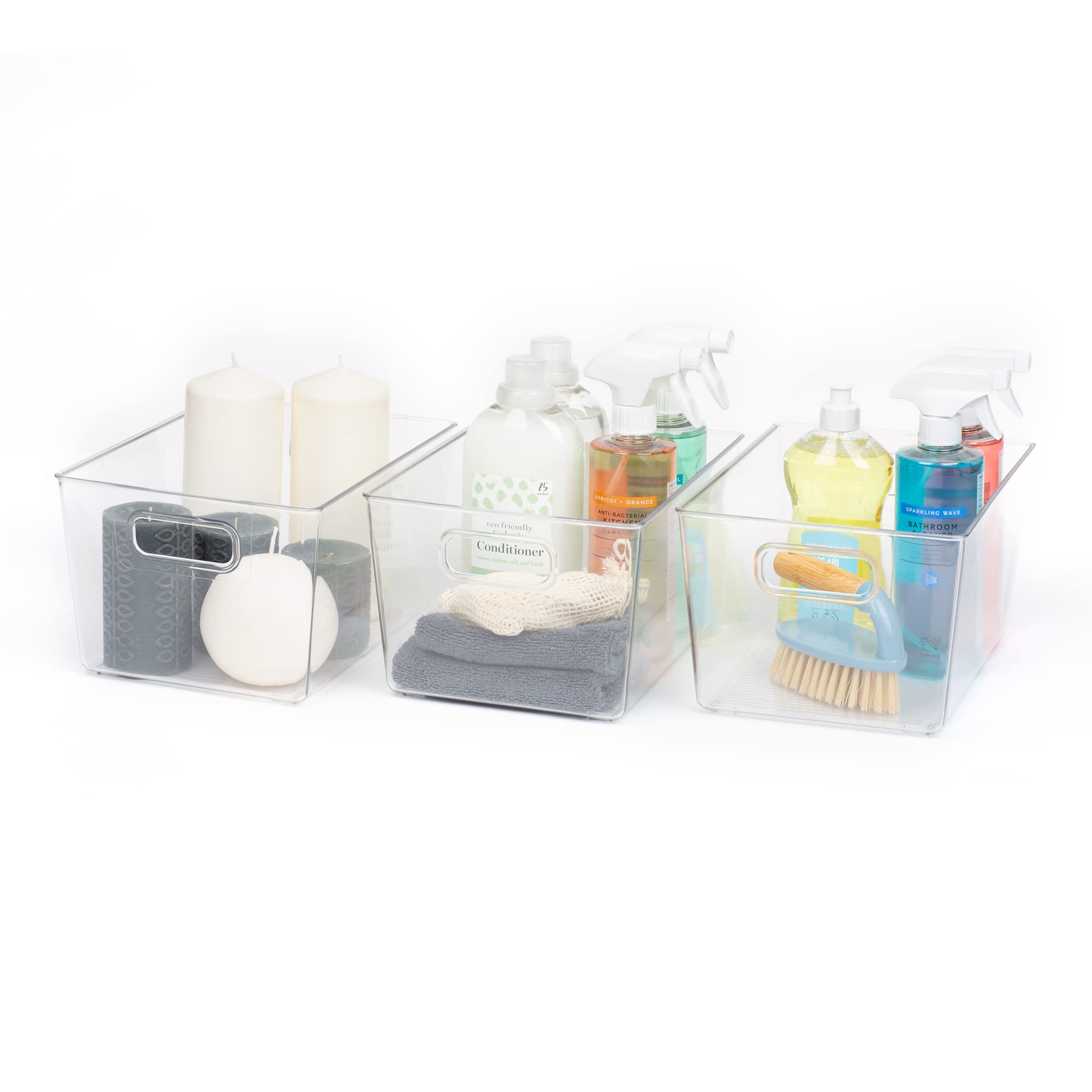Livivo (Large) Clear 3Pc Fridge & Storage Organiser Set