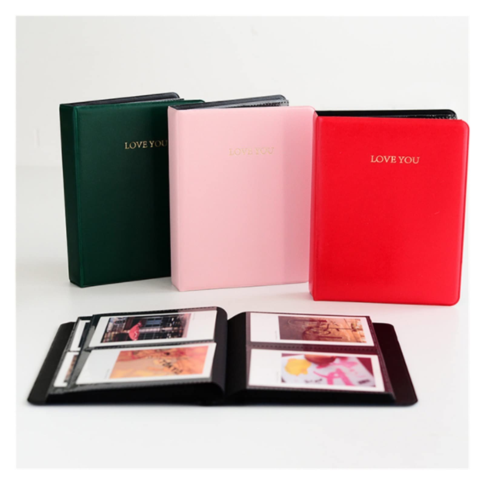 Foto Albumy Mini Instant Photo Album, album fotograficzny, album do przechowywania folii, nadaje się do ślubu, rodziny, przyjaciół, para albumów zdjęć Fotoksiążka (Color : Green)